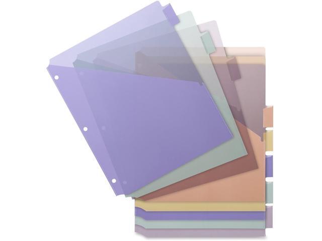 Business Source Insert Index Dividers w/ Pocket 8-1/2'x11' 8-Tab Multi 32372