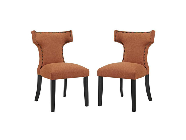 Curve Dining Side Chair Fabric Set of 2