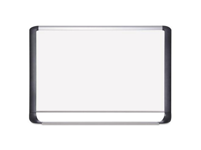 MasterVision BVCMVI050201 Lacquered steel magnetic dry erase board, 36 x 48, Silver/Black, 1 Each