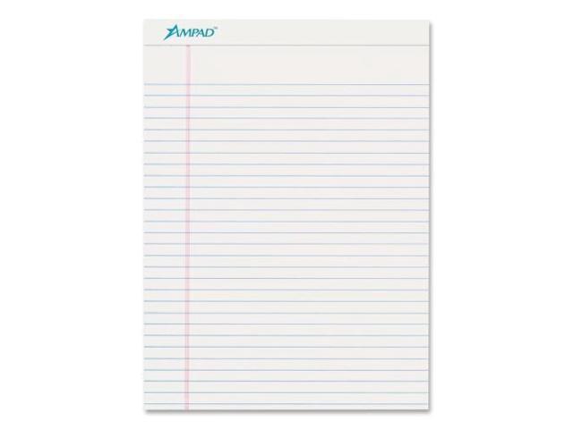 Perforated Writing Pads Wide/Legal Rule 50 White 8.5 x 11.75 Sheets Dozen 20360