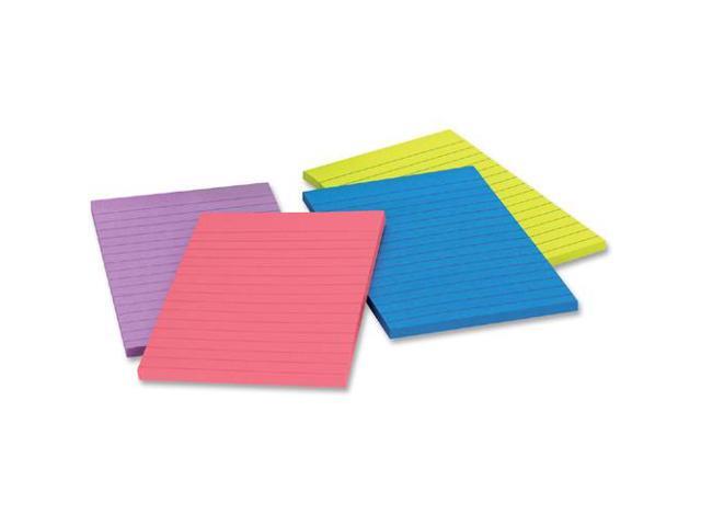 Post-it 4621SSAU Super Sticky Rio de Janeiro Lined Pads, 4' x 6' - Assorted - Paper - Self-adhesive, Repositionable - 4/Pack