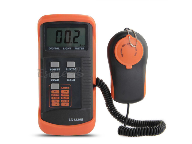 Digital Light Meter LX1330B Lumenmeter 200000 Lux Illuminance Tester LCD Display