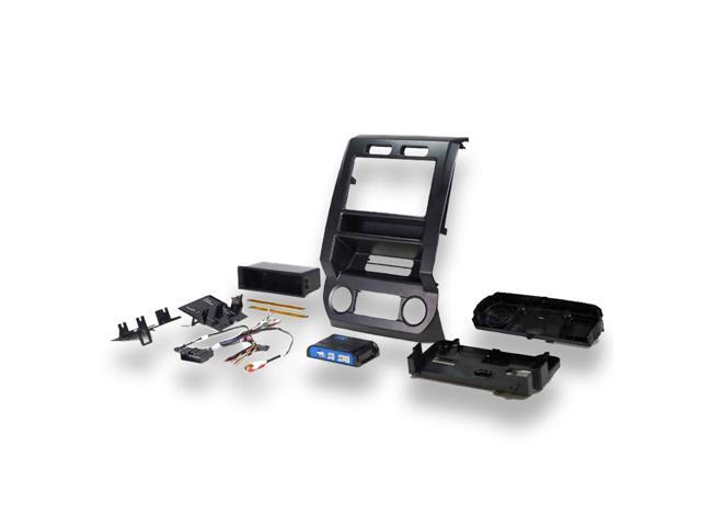PAC - Integrated Radio Replacement Dash Kit with Climate and Steering Wheel Controls for Select Ford F-Series Trucks - Black - image 9