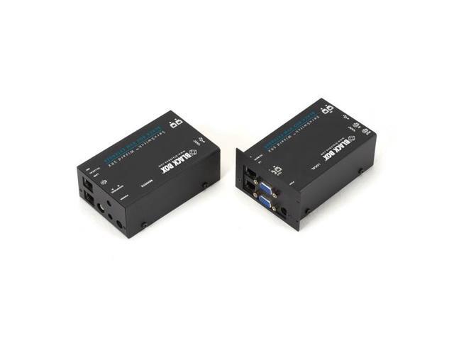 Black Box ACU5052A KVM Extender - Dual VGA, USB 2.0, RS232, Audio, Dual-Access, CATx