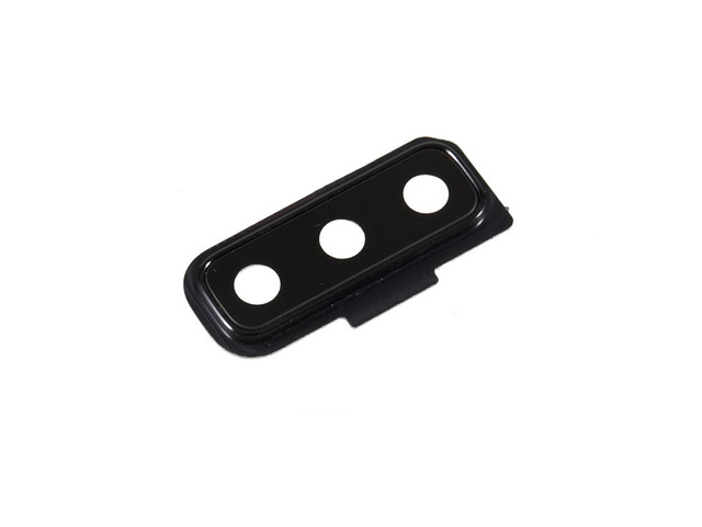 Camera Lens Cover with Bracket and Glass Replacement Part For Samsung Galaxy A7 (2018) A750 A750F 6.0 Inch (Black)