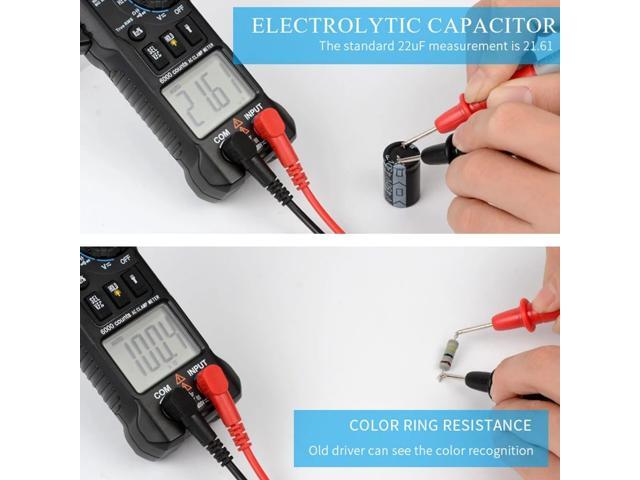 MESTEK CM80 Professional True RMS LCD Digital Clamp Meter Multimeter AC/DC Voltage AC Current Capacitance Continuity Test Frequency Measurement Tester