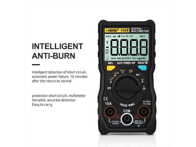 ANENG V02B Analog Digital Multimeter Esr Meter Transistor Tester Multimetro Multimeter Auto Peak Power Off Meter Car Multi Meter - Black