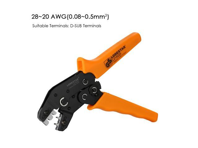 L214225 Professional Wire Crimpers Multifunctional Ratchet Crimping Press Pliers Crimping Tool 28~20 AWG Capacity for Terminals