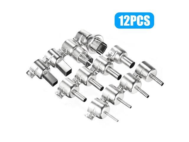 12Pcs Universal Hot Air Generator Nozzles Heat Resistant Round and Square Heat Air Machine Solder Set Soldering Tip Tool