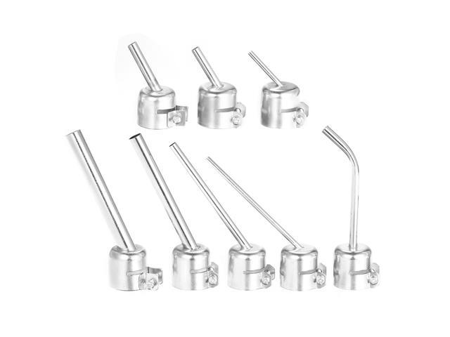8Pcs Universal Hot Air Generator Nozzles Heat Resistant 45 Degree Bent Long Short Round Heat Air Machine