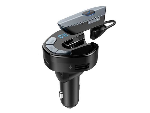 Bluetooth Car Hands-Free Kit Dual USB Fast Charger with LCD Display Music Player MP3 FM Transmitter Headset