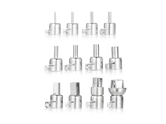 12Pcs Universal Hot Air Generator Nozzles Heat Resistant Round and Square Heat Air Machine Solder Set Soldering Tip Tool