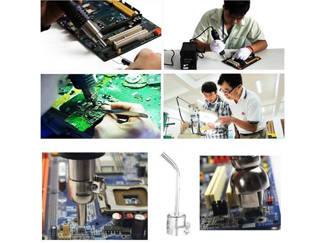 8Pcs Universal Hot Air Generator Nozzles Heat Resistant 45 Degree Bent Long Short Round Heat Air Machine