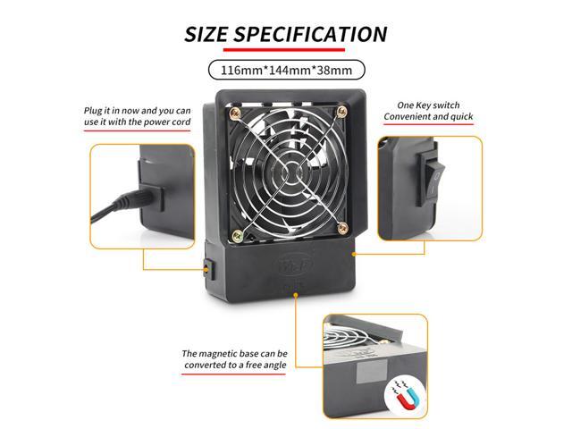 JAKEMY Prtable Low-Pressure Fan Smoking Exhaust Small Fan Soldering Exhaust Fan For Welding Work Tools