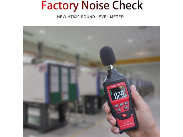 Habotest HT622A Digital Sound Level Meter Logger 30~130db Digital Diagnostic-Tool Lcd Backlight High Alarm Data Logging