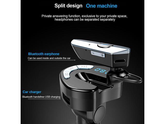 Bluetooth Car Hands-Free Kit Dual USB Fast Charger with LCD Display Music Player MP3 FM Transmitter Headset