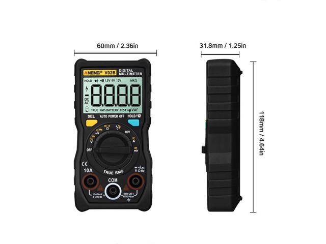 ANENG V02B Analog Digital Multimeter Esr Meter Transistor Tester Multimetro Multimeter Auto Peak Power Off Meter Car Multi Meter - Black