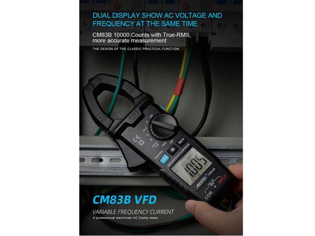 MESTEK CM83B Digital Clamp Meter 600A AC Current AC/DC Voltage Ohm True RMS Auto Range VFD Capacitance NCV Tester Ammeter Multimeter