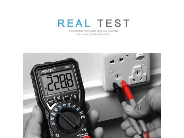 MESTEK DM90 Auto-range True RMS LCD Digital Multimeter DC/AC Voltage/Current Meter Capacitance Resistance Tester Voltmeter Ammeter