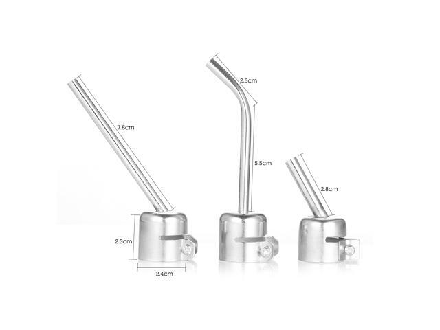 8Pcs Universal Hot Air Generator Nozzles Heat Resistant 45 Degree Bent Long Short Round Heat Air Machine