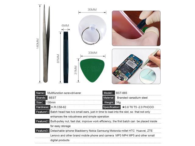 9 in 1 Cell Phone Tool Kit Mini Screwdrivers Magnetic Bit PH000 T5 T6 for Iphone Screwdriver Set For Electronics