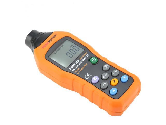 PEAKMETER PM6208B Digital Tachometer Digital Non-Contact Tachometer RPM Speed Meter Revolution Meter Speed Measuring Instrument