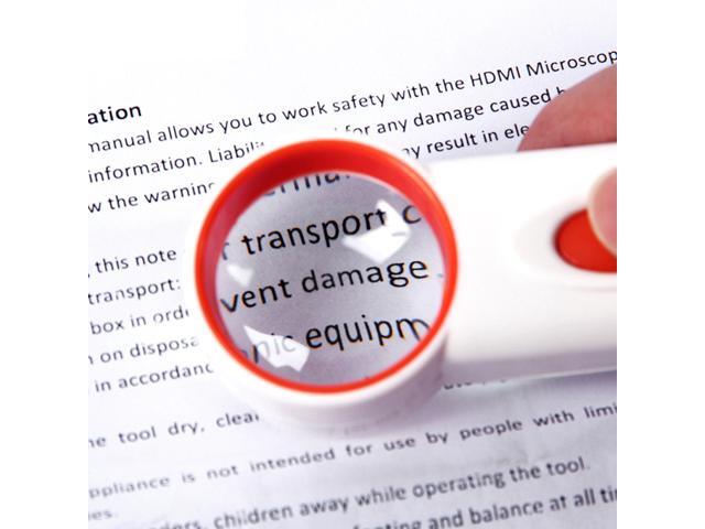 Portable 10X Magnifier Magnifying Glass illuminated LEDs Handheld Magnifier Light Magnified Tool For Reading
