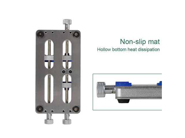 High Temperature Double Axis PCB Board Holder Fixture Aluminum Alloy Fixed Base for Motherboard Soldering Repair Holder