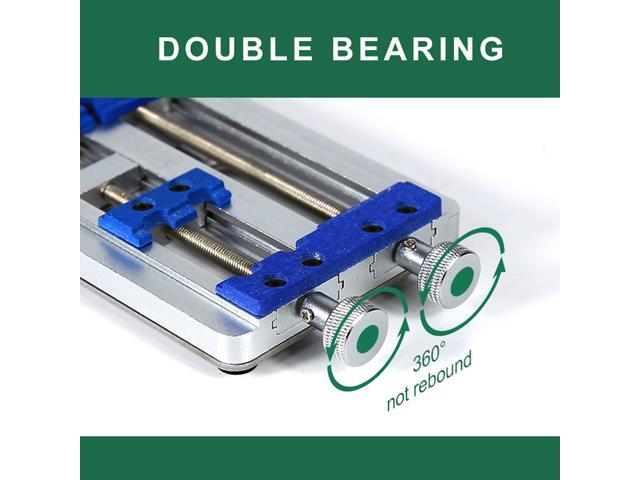 High Temperature Double Axis PCB Board Holder Fixture Aluminum Alloy Fixed Base for Motherboard Soldering Repair Holder