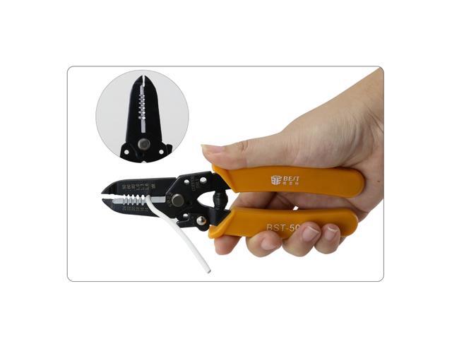 BST-5022 Portable Steel Wire Cable Stripper Pliers Knife Wire Stripper Cutters Terminal Crimping Stripping Cutting Pliers