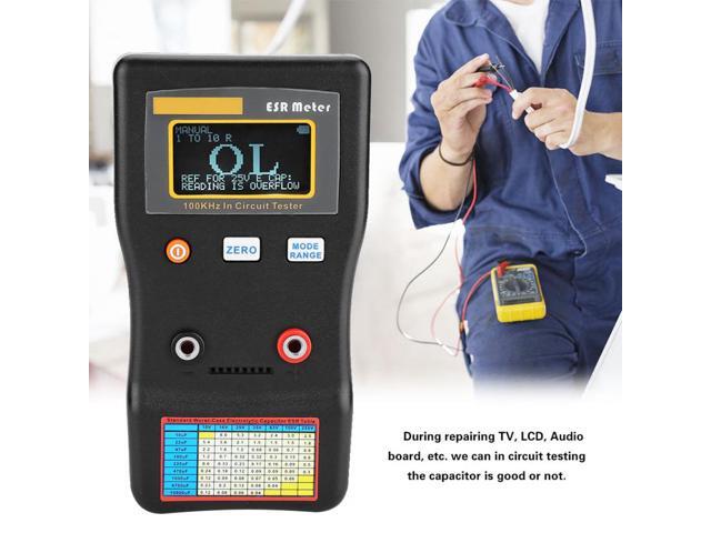 MESR-100 Capacitance Meter Auto Ranging In Circuit Tester ESR Resistance Capacitance Meter Resistance meter