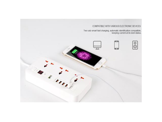 BST-04 Smart Power Strip with 5 USB Socket Plug Timer Switch Extension Homekit Work - White