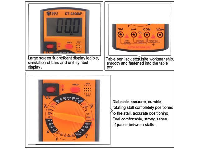 Digital Multimeter DC AC Voltage Current Meter Auto Range Precision Meter Tester