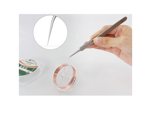 BST-18 Ultra Thin Tweezers Anti-static Curved Tip Precision Forceps Pliers for Fly Line Fingerprint Phone Repair Hand Tools
