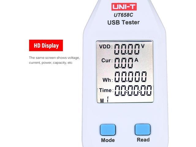 UNI-T UT658C USB Power Meter LCD USB Tester Detector Voltmeter Ammeter Digital Power Capacity Tester