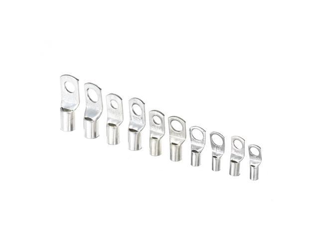 100Pcs SC Tinned Copper Lug Ring Wire Connector Connecting Terminal Bare Cable Terminal