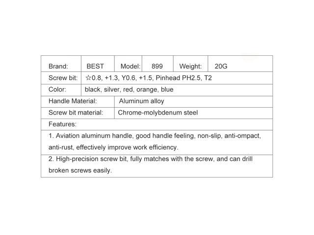1Pc 3D Design Screwdriver Strong Magnetic Precision Screwdriver Cell Phone Repair Hand Tool Kit For iPhone - 1.3 Phillips
