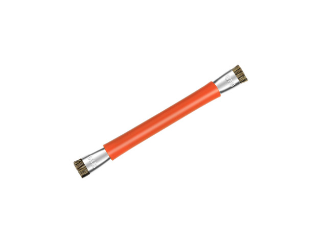 BST-71 Double-Head Facial Cleansing Brush Boar Bristle Hair Brush Antistatic Cleaning Brush for Mobile Motherboard - Orange