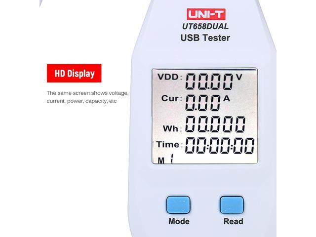UNI-T UT658DUAL USB Power Meter LCD USB Tester Detector
