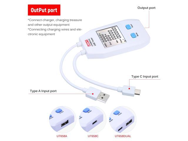 UNI-T UT658DUAL USB Power Meter LCD USB Tester Detector