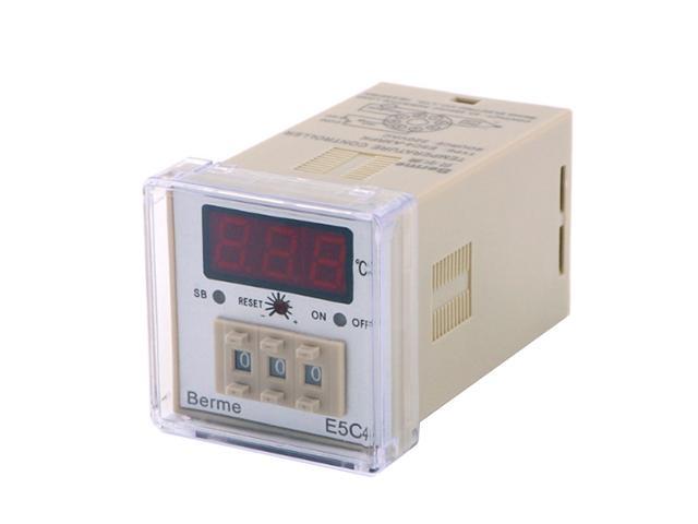 E5C4-A3RPK Digital Display Temperature Controller 0-399? K Type Temperature Regulator 220V (With bracket)