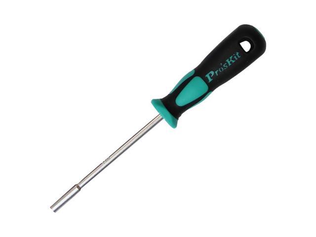 Pro'sKit SD-2800-M5.5 Hollow-Shaft Nut Driver Hex Bit Socket Key Wrench Screwdriver Hand Tools Metal Socket Driver Hex Nut Key Wrench (M5.5*125)