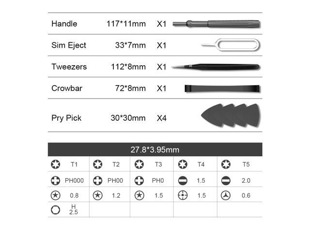 24 in 1 Screwdriver Set of ScrewDriver Bit Multi-function Precision Mobile Phone laptop Repair Device Hand Tool kit Torx Hex