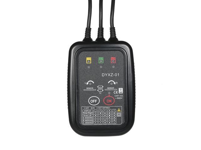 Non-Contact Phase Detector Digital Phase Sequence Tester Phase LED Indicator Clamp Positive/Reverse Phase Tester AC70~600V 50/60Hz