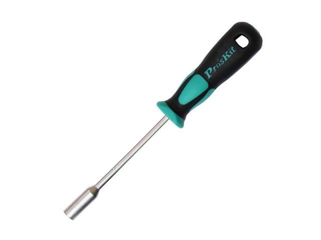 Pro'sKit SD-2800-M9 Hollow-Shaft Nut Driver Hex Bit Socket Key Wrench Screwdriver Hand Tools Metal Socket Driver Hex Nut Key Wrench (M9*125)
