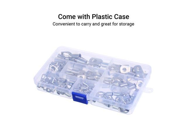 100Pcs SC Tinned Copper Lug Ring Wire Connector Connecting Terminal Bare Cable Terminal