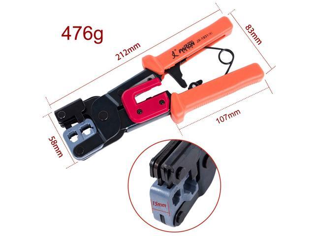 RJ45 Crimping Tool PassThrough Cutter for RJ11 RJ45 Ethernet Network LAN Cable Plier 8P/6P Crystal Head Cable Cutter Peeling Shear
