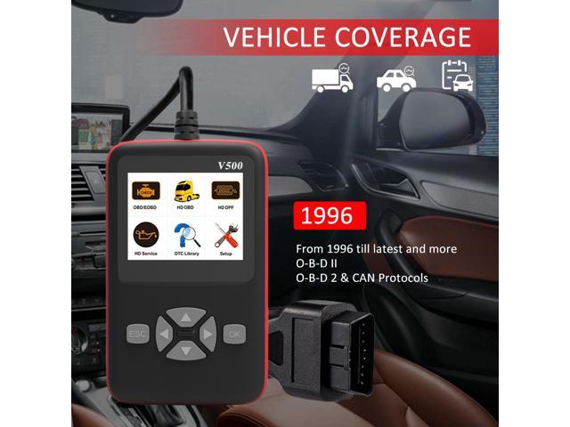 V500 Universal O-B-D2 Scanner Engine Fault Reader Read Clear Codes I/M Readiness Smog Check Car Truck Diagnostic Scan Tool