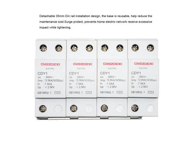 380V House Surge Protector Protective Low-voltage Arrester Device 4P L-ightning Protecting Device