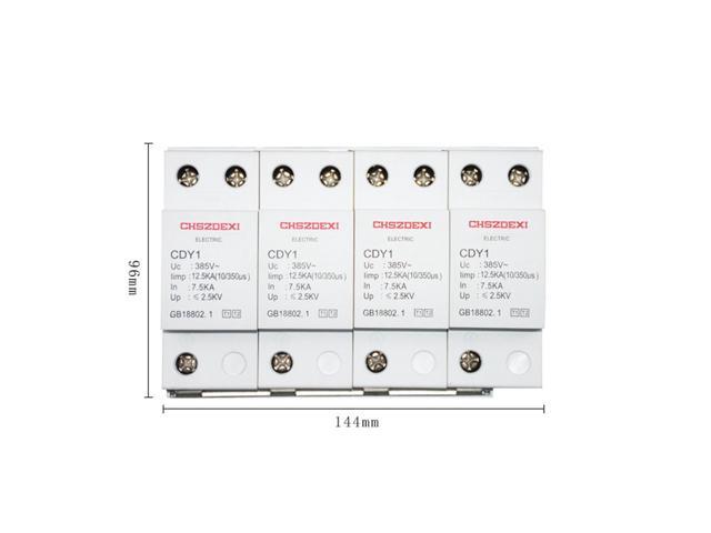 380V House Surge Protector Protective Low-voltage Arrester Device 4P L-ightning Protecting Device